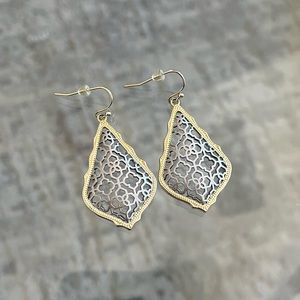 Kendra Scott Addie Gold Drop Earrings in Filigree Mix